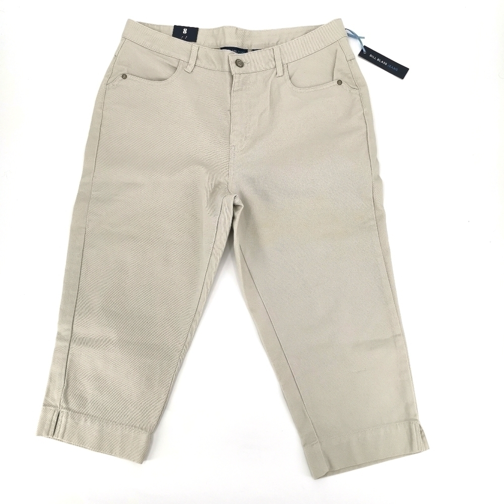 Bill Blass NWT Women's 14 Tan Vtg Mom Pant Capris